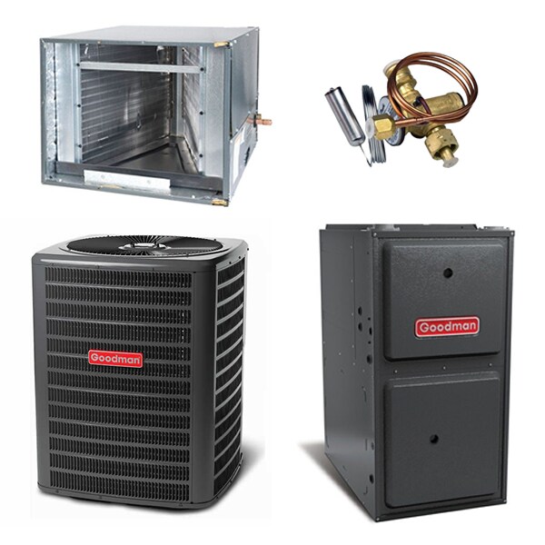 Goodman - 1.5 Ton Cooling - 40k BTU/Hr Heating - Air ...