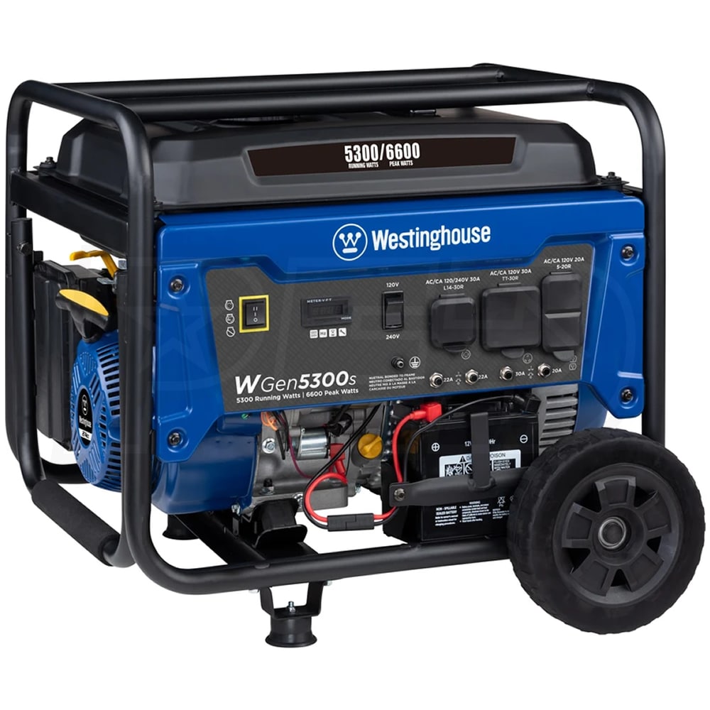 Westinghouse WGen5300s - 5300 Watt Electric Start Portable Generator ...