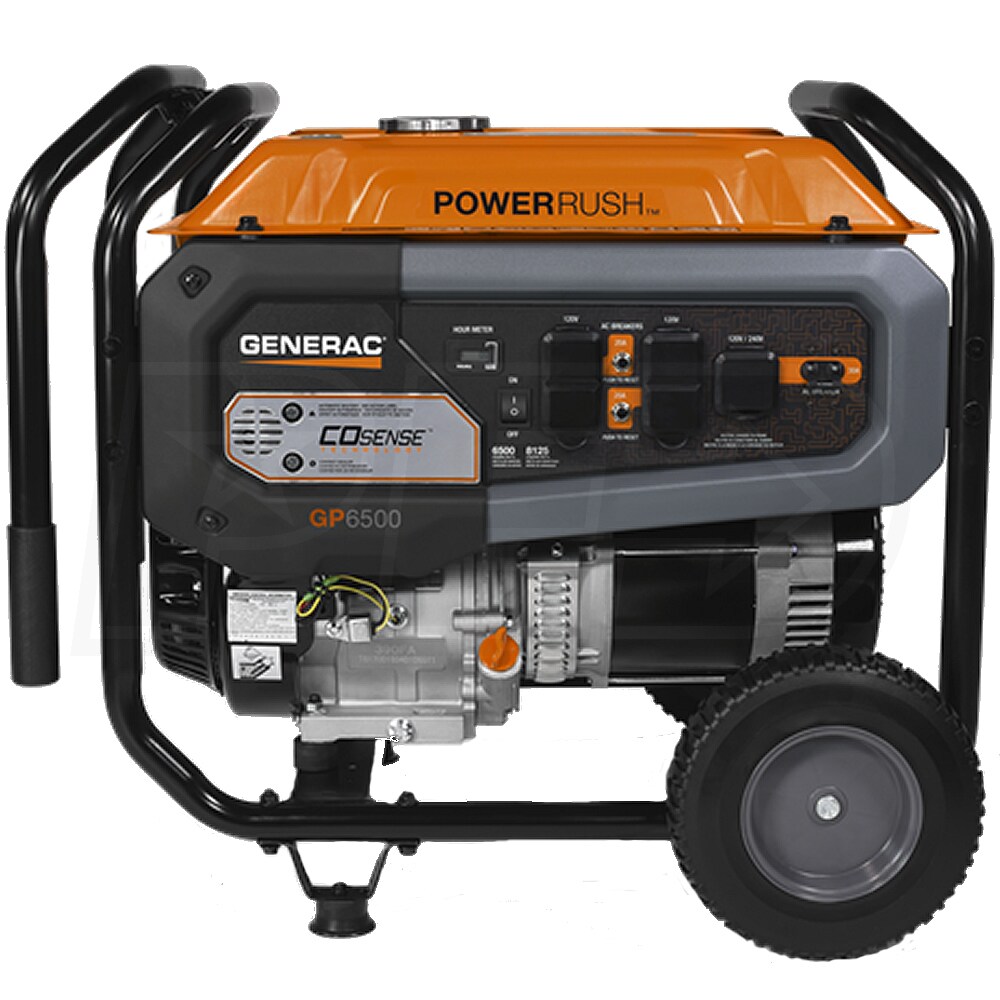 Generac Gp6500 6500 Watt Portable Generator W Co Sense™ Carb Generac 7683 2608