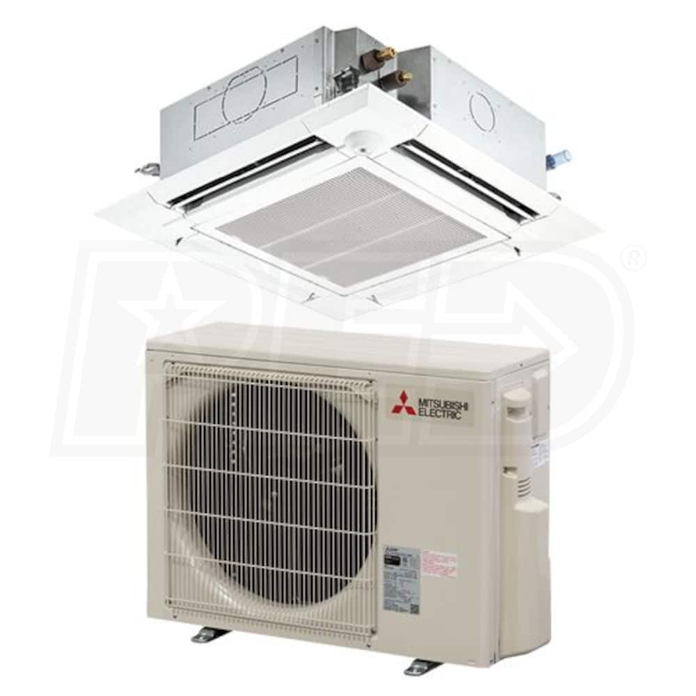 Mitsubishi 18k Btu Cooling Heating P Series Ceiling Cassette Air Conditioning System 25 5099