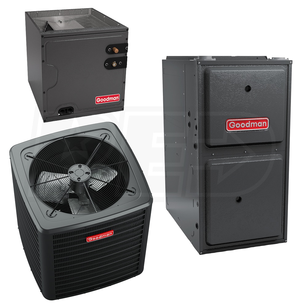 Goodman - 2.5 Ton Cooling - 60k Btu Hr Heating - Heat Pump + Furnace 