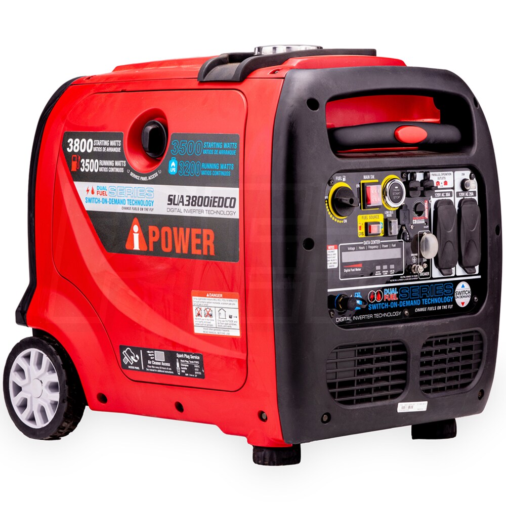 A-iPower SUA3800iED - 3500 Watt Dual Fuel Electric Start Inverter ...