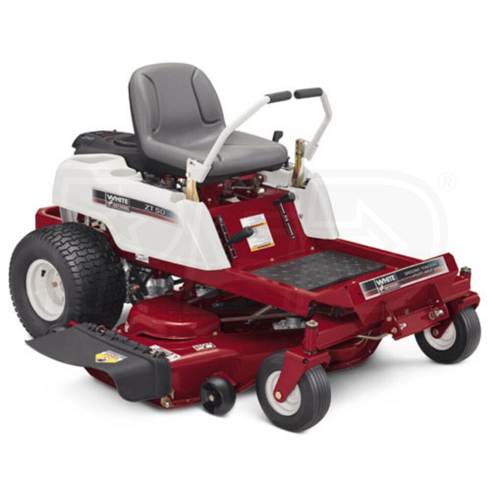 White outdoor riding lawn mower hot sale