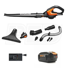 View Worx WG545.4 20-Volt Lithium-Ion Cordless Leaf Blower/Sweeper