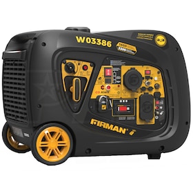 View Firman W03386 - Whisper Series 3300 Watt Electric Start Inverter Generator w/ RV Outlet, Wireless Remote & CO Alert (CARB)