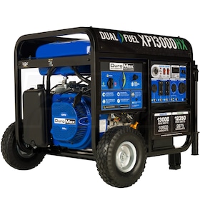 View DuroMax XP13000HX - 10,500 Watt Electric Start Dual Fuel Portable Generator w/ CO Alert