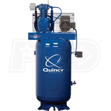 quincy compressor air gallon qt volt phase hp stage pro two