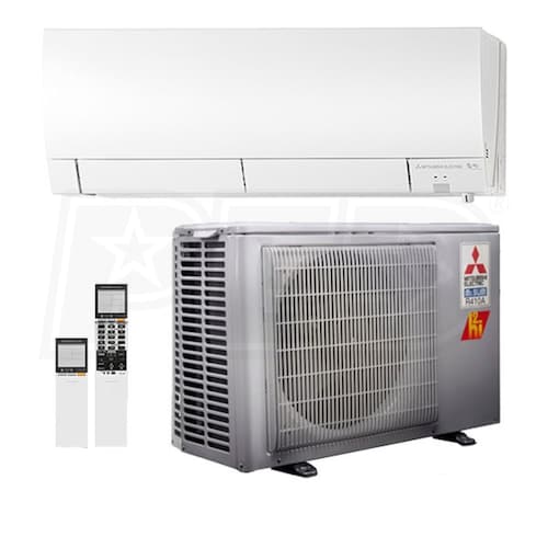 Mitsubishi - 9k BTU Cooling + Heating - M-Series H2i Wall Mounted Air ...