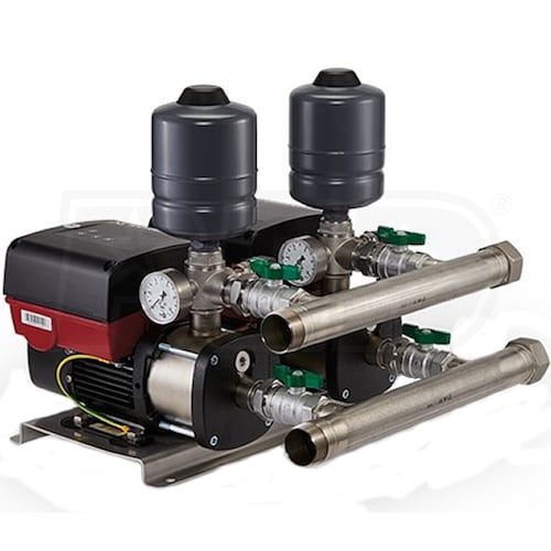 Grundfos CMBE TWIN 10-54 - 140 GPM 2 HP Booster Pump (58' Head) 200 ...