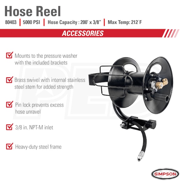 Pressure-Pro Hose Reel - 200 ft. capacity