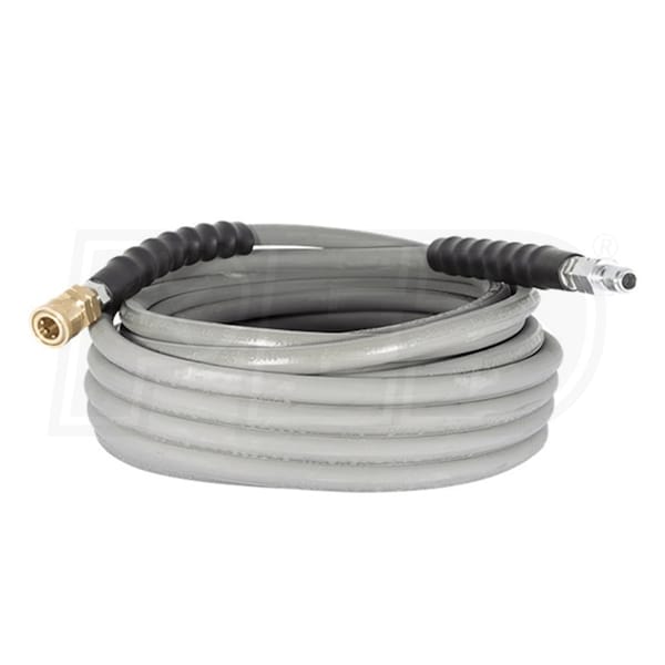 BE 50-Foot (3/8) 4000 PSI Gray Non-Marking High Pressure Hose w/ Quick  Connectors (Hot/Cold Water)