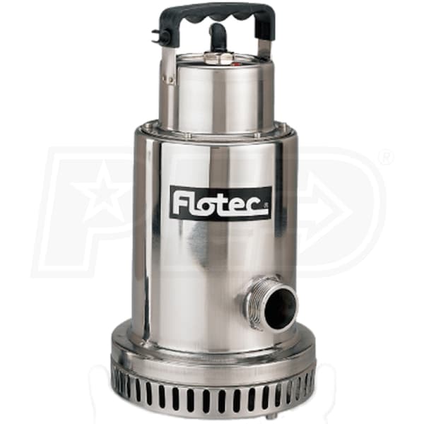 Flotec FP0S4100X - 68.3 GPM 1/2 HP (1-1/4") Stainless Steel Waterfall