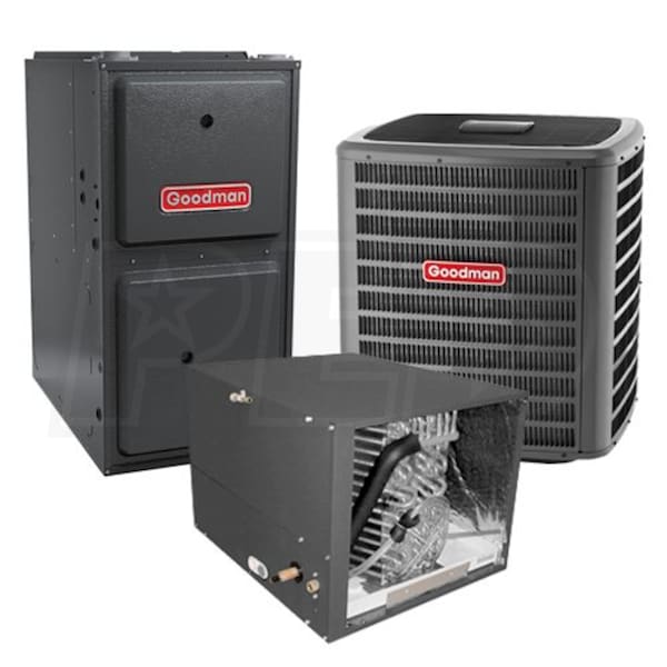 Goodman - 3.0 Ton Cooling - 40k BTU/Hr Heating - Air Conditioner + 2 ...