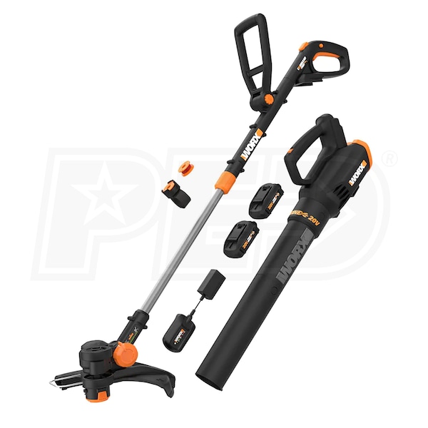 Worx 20 Volt Lithium Ion Cordless 3 in 1 Trimmer Leaf Blower