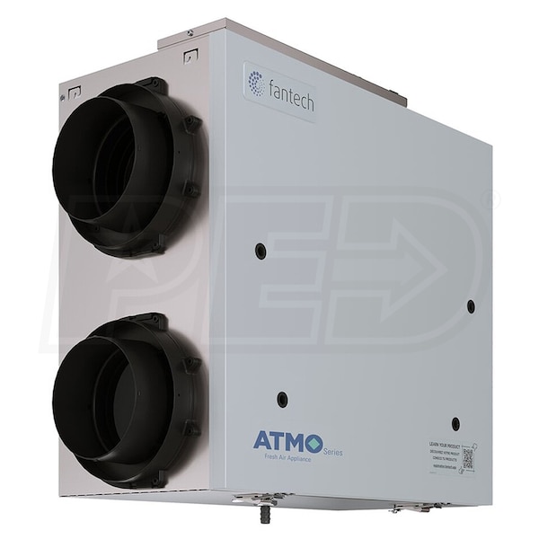 Fantech Atmo 150 Cfm Heat Recovery Ventilator Hrv Side Ports 6 Duct Fantech Atmo 150h