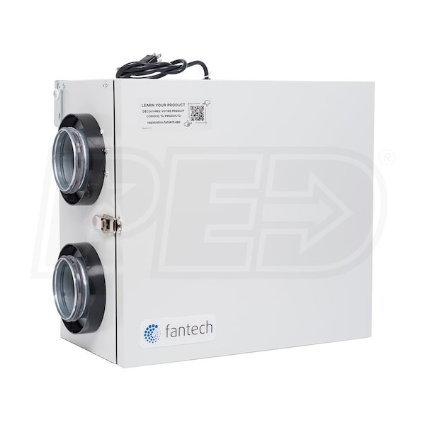 Fantech Sh 56 Cfm Heat Recovery Ventilator Hrv Side Ports 4 Duct Exhaust Defrost